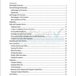 SkilCheck Training & Procedures Manual Table of Contents