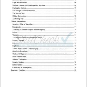 SkilCheck Training & Procedures Manual Table of Contents