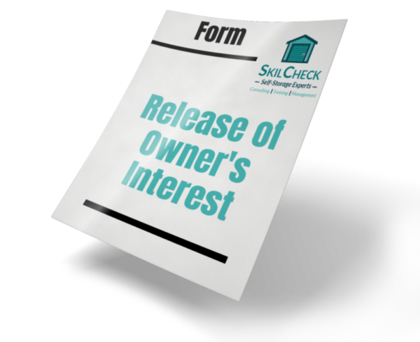 SkilCheck's self-storage release of owner's interest form in Word format